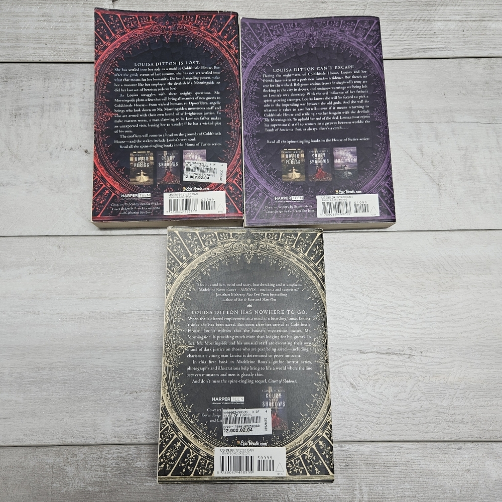 Madeline Roux House of Furies Court of Shadows Tomb of Ancient Novels Set of 3 - Picture 6 of 12